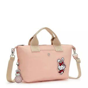 Kipling Hello Kitty Rabbit Kala Mini Tote/Shoulder Bag - Pink/Beige